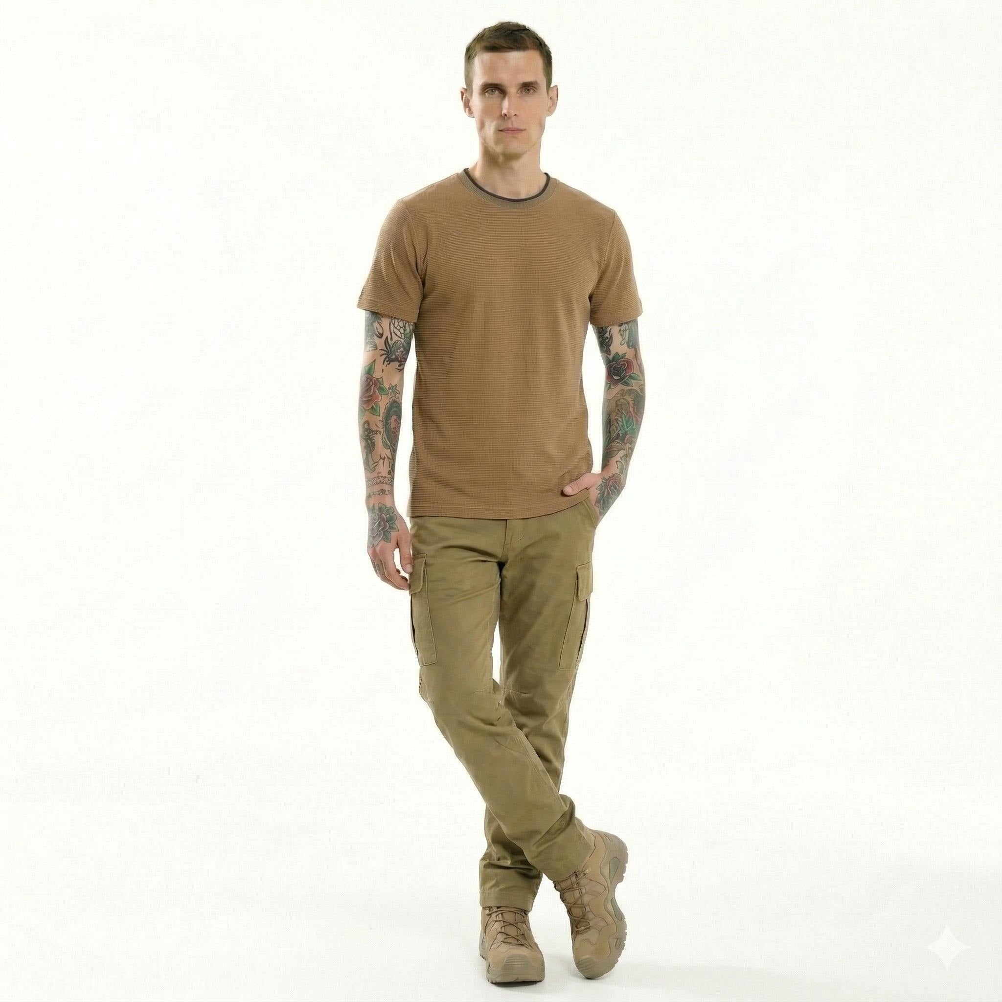 Men Solid Round Neck T-shirt
