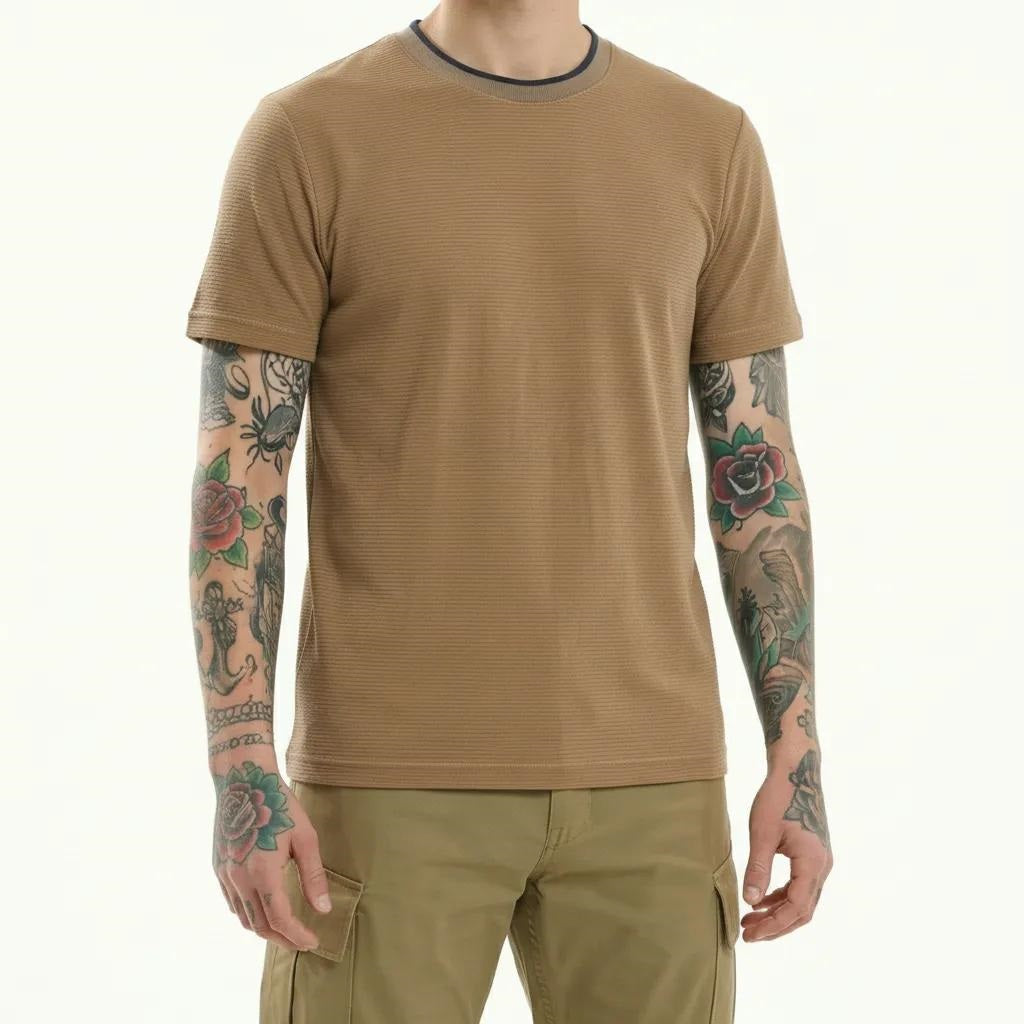Men Malt Solid Round Neck T-shirt