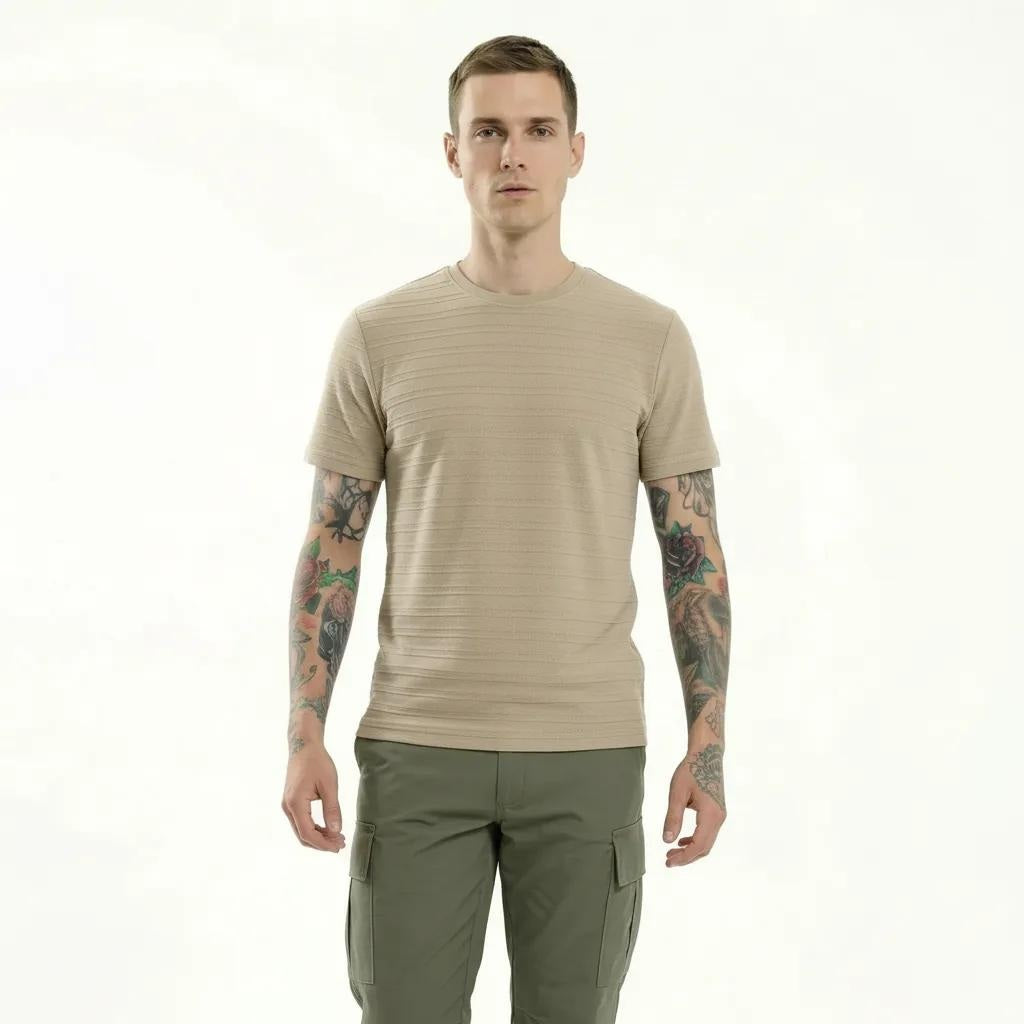 Men Round Neck  Solid T-shirt