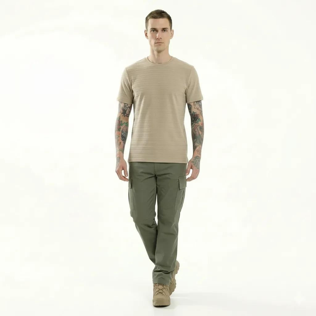 Men Round Neck  Solid T-shirt