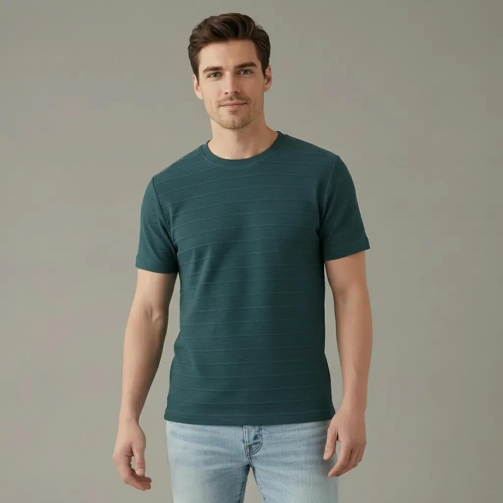 Men Pacific Round Neck  Solid T-shirt