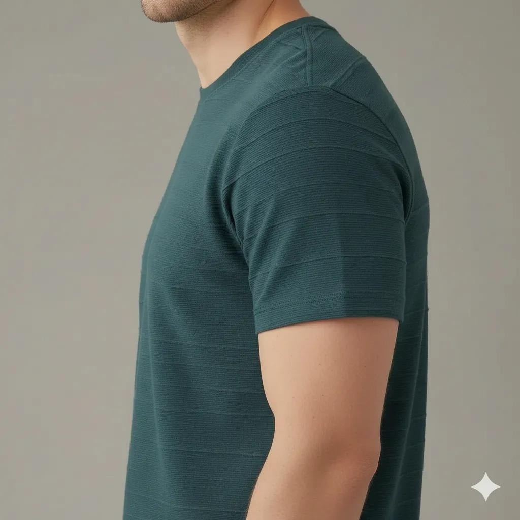 Men Pacific Round Neck  Solid T-shirt