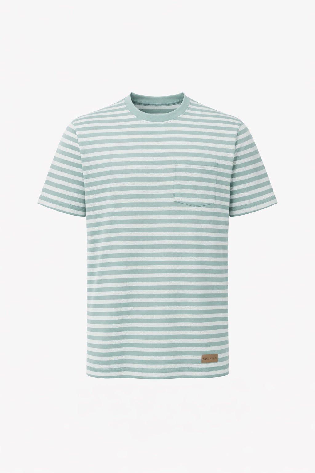 Men Mist Striped Round Neck T-shirt