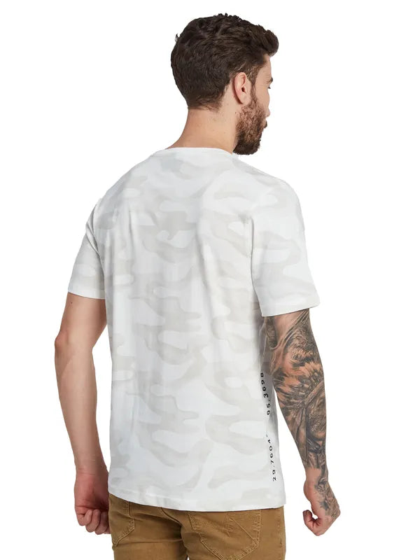 Octave Men Abstract Printed Round Neck T-Shirt