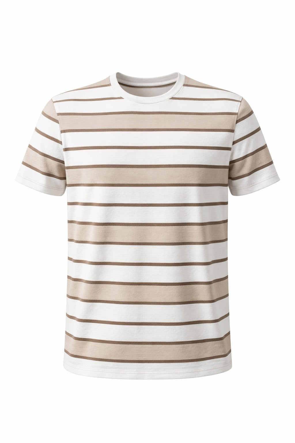 Men Fossil Striped Round Neck T-shirt