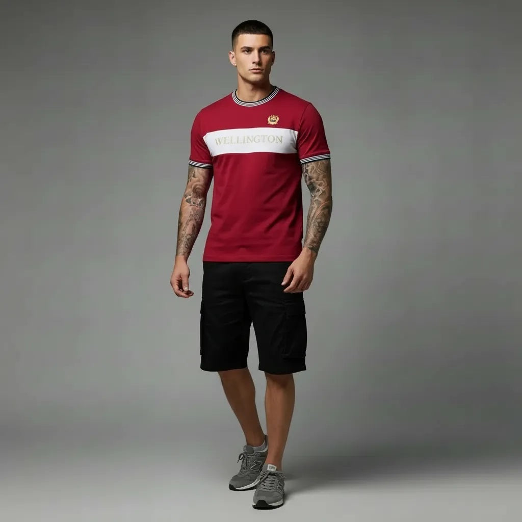 Men Colourblocked T-shirt