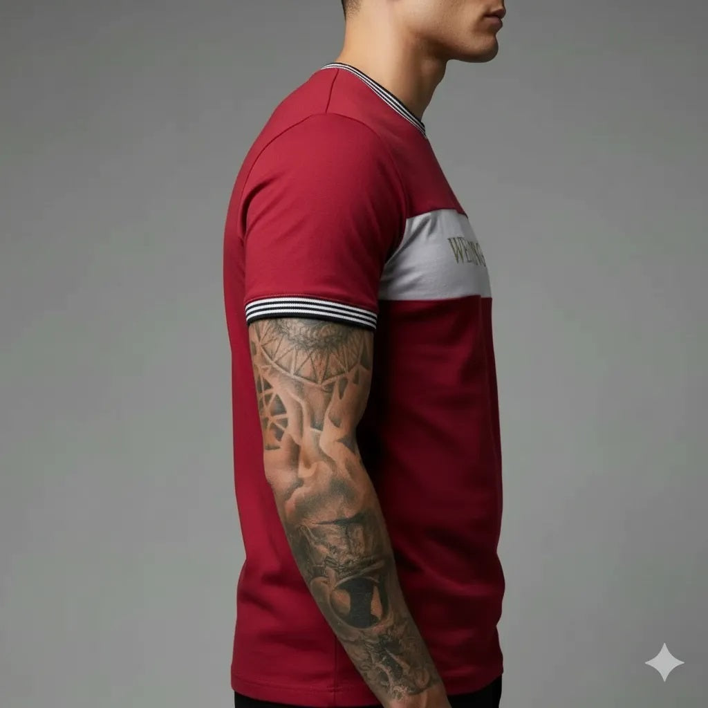 Men Colourblocked T-shirt