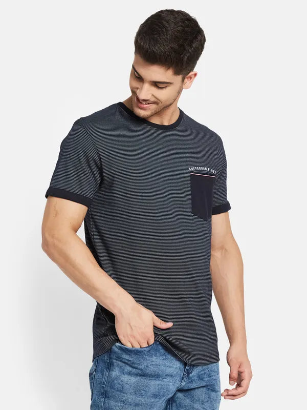 Basic Stripes T-Shirt With Chest Pocket