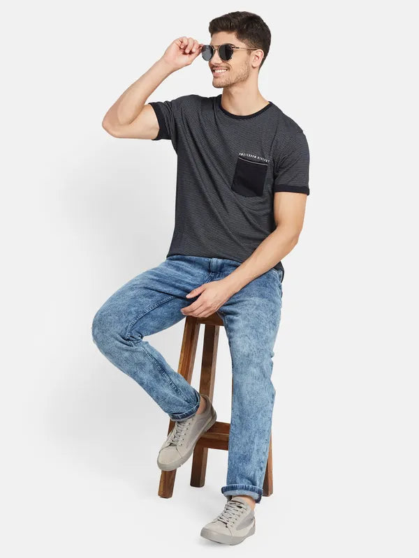 Basic Stripes T-Shirt With Chest Pocket