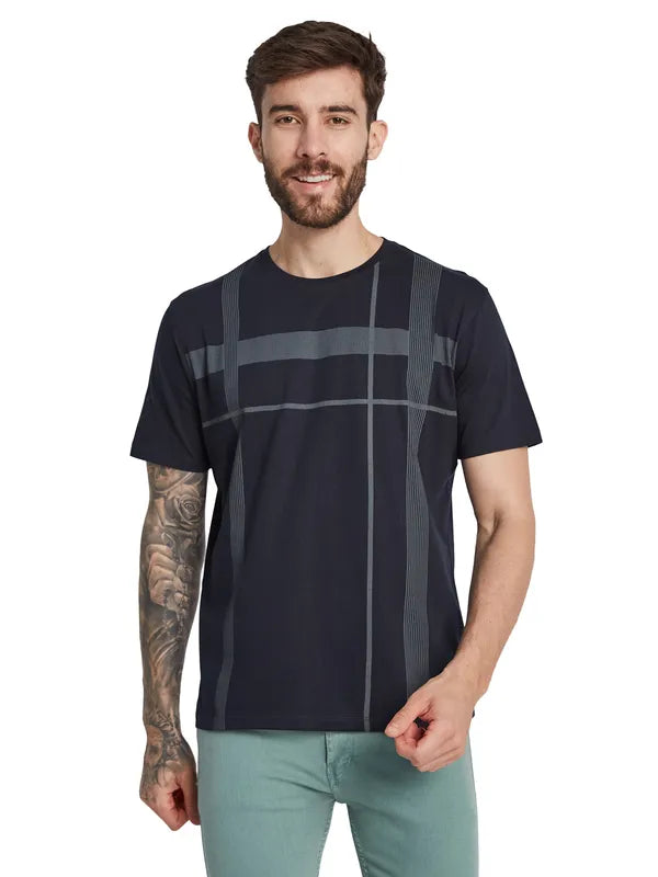 Octave Men Striped Round Neck T-Shirt