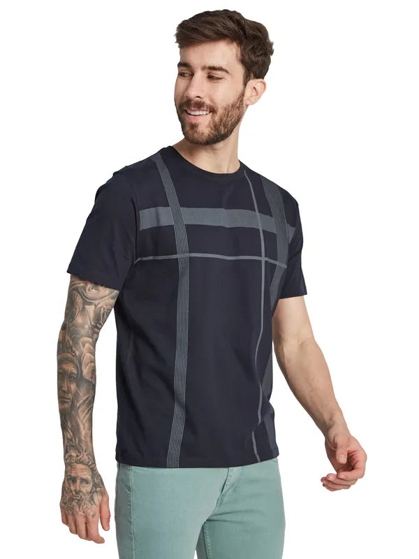 Octave Men Striped Round Neck T-Shirt