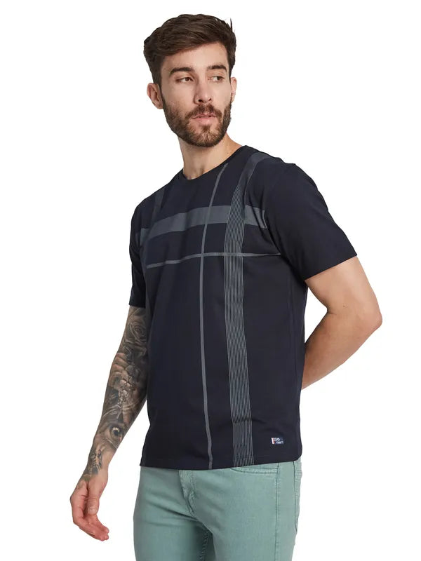 Octave Men Striped Round Neck T-Shirt