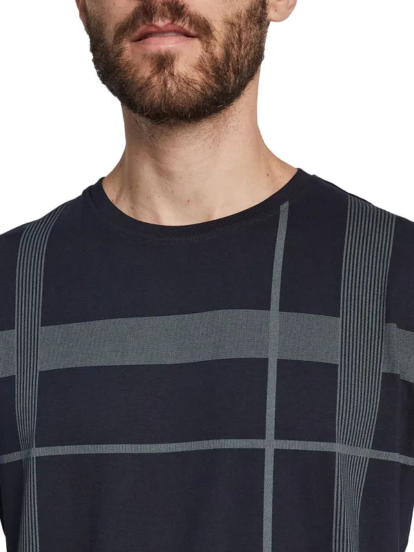 Octave Men Striped Round Neck T-Shirt