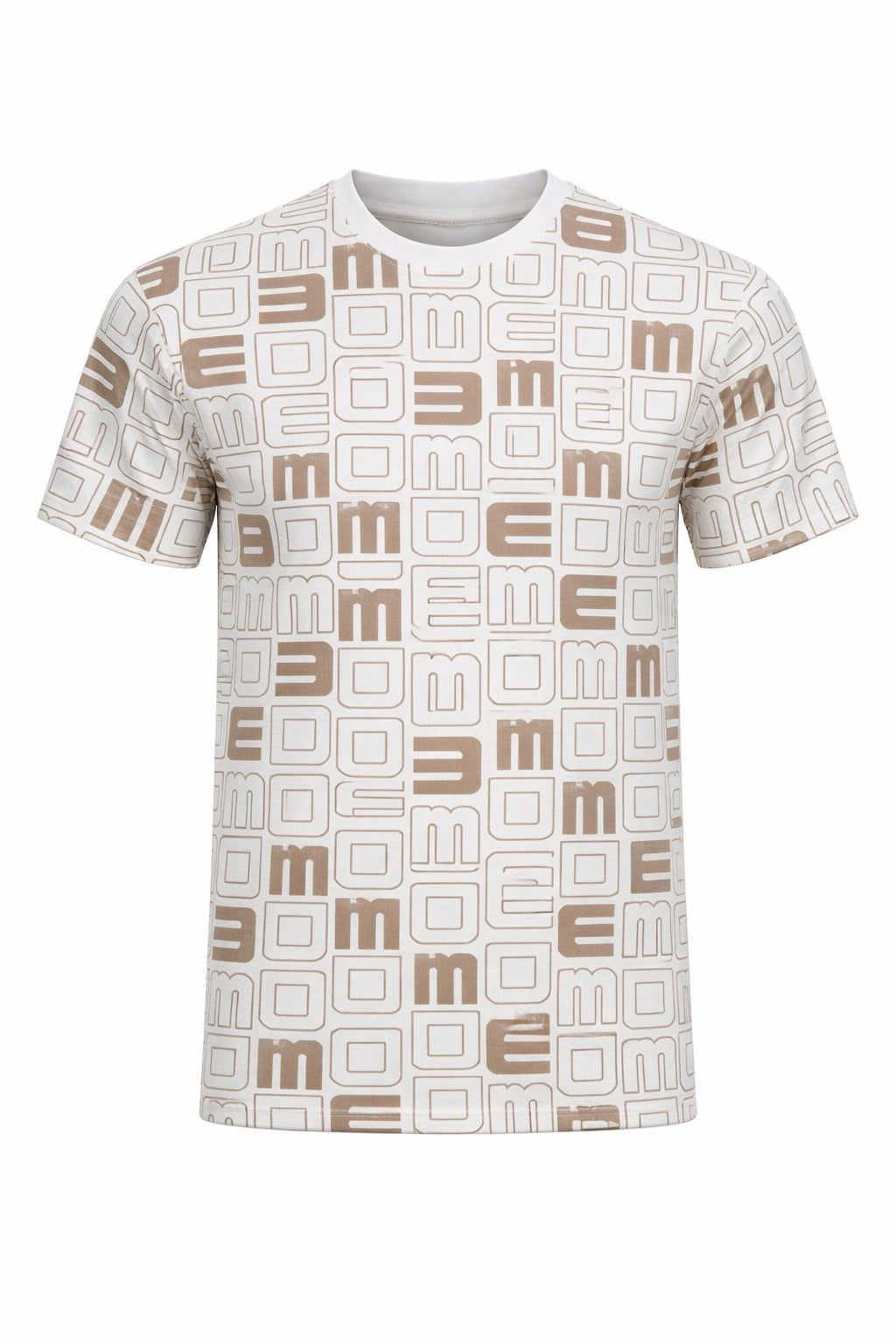 Men Stone Round Neck Typography Printed T-shirt