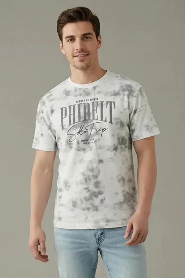 Men Typography Dyed T-shirt