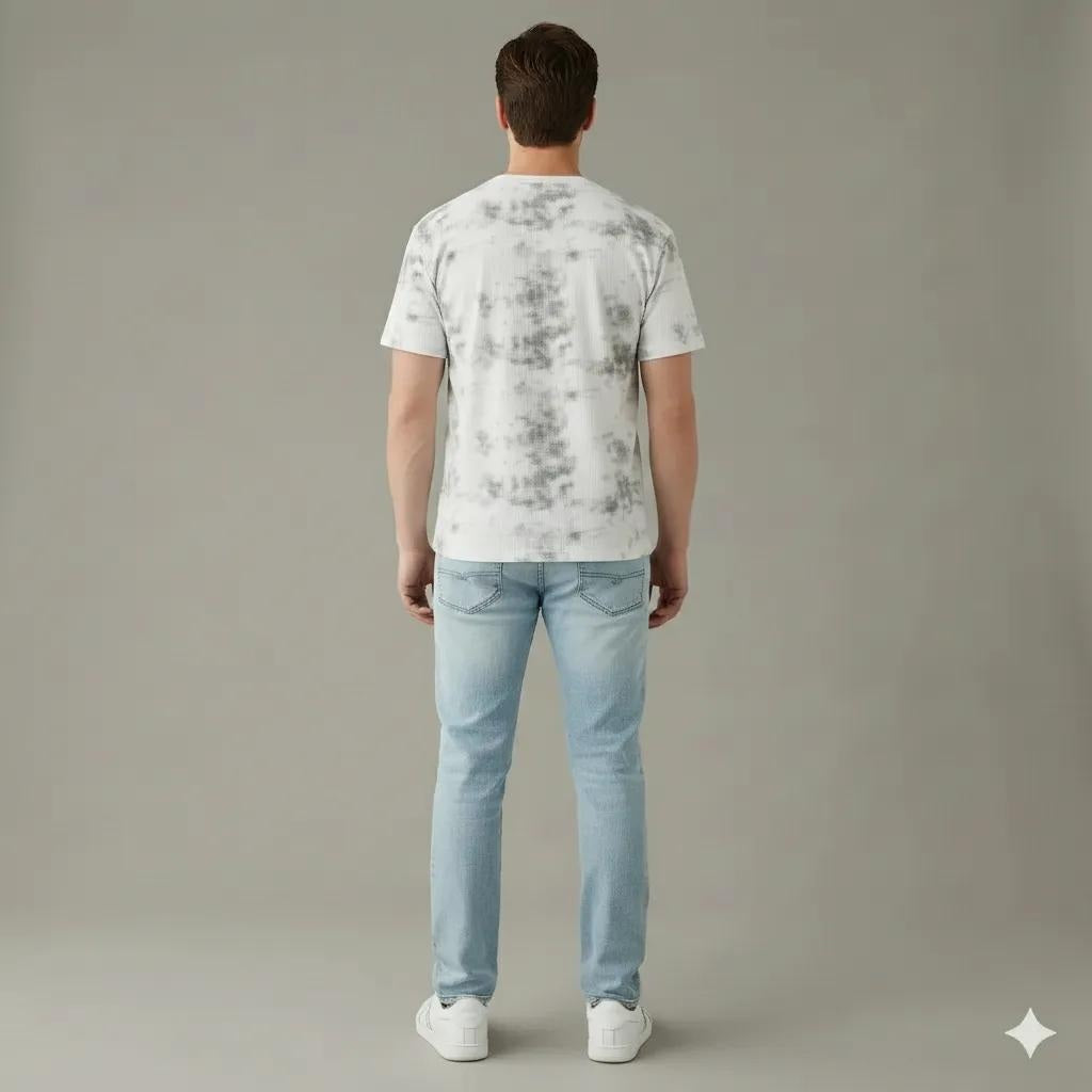 Men Off White Typography Dyed T-shirt