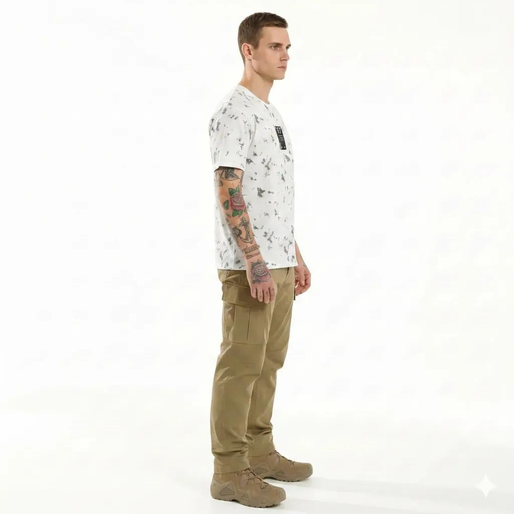 Men Off White Tie and Dye Dyed T-shirt