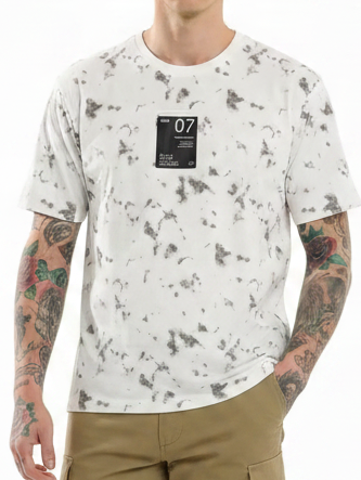 Men Off White Tie and Dye Dyed T-shirt