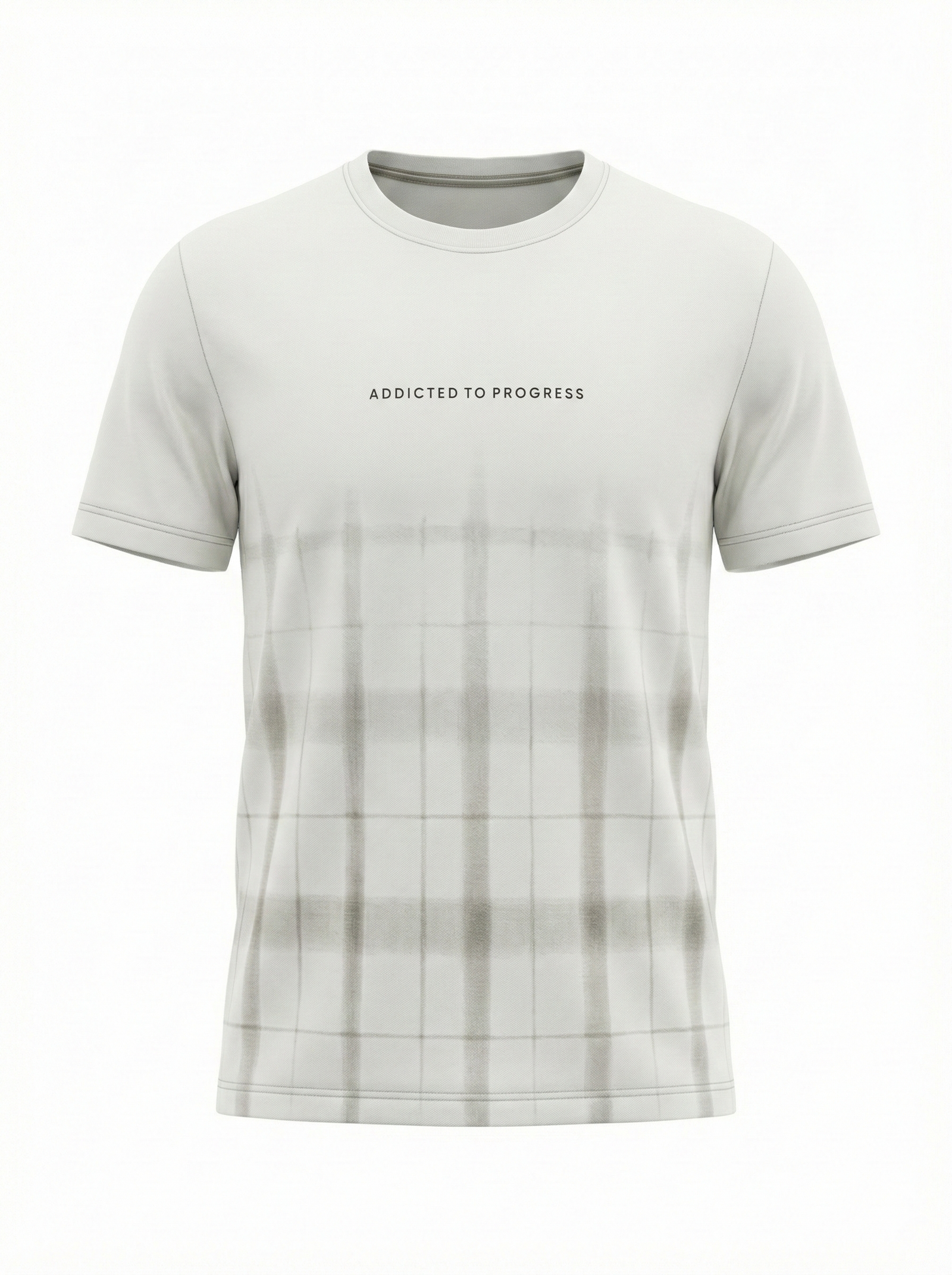 Men Cream Checked T-shirt