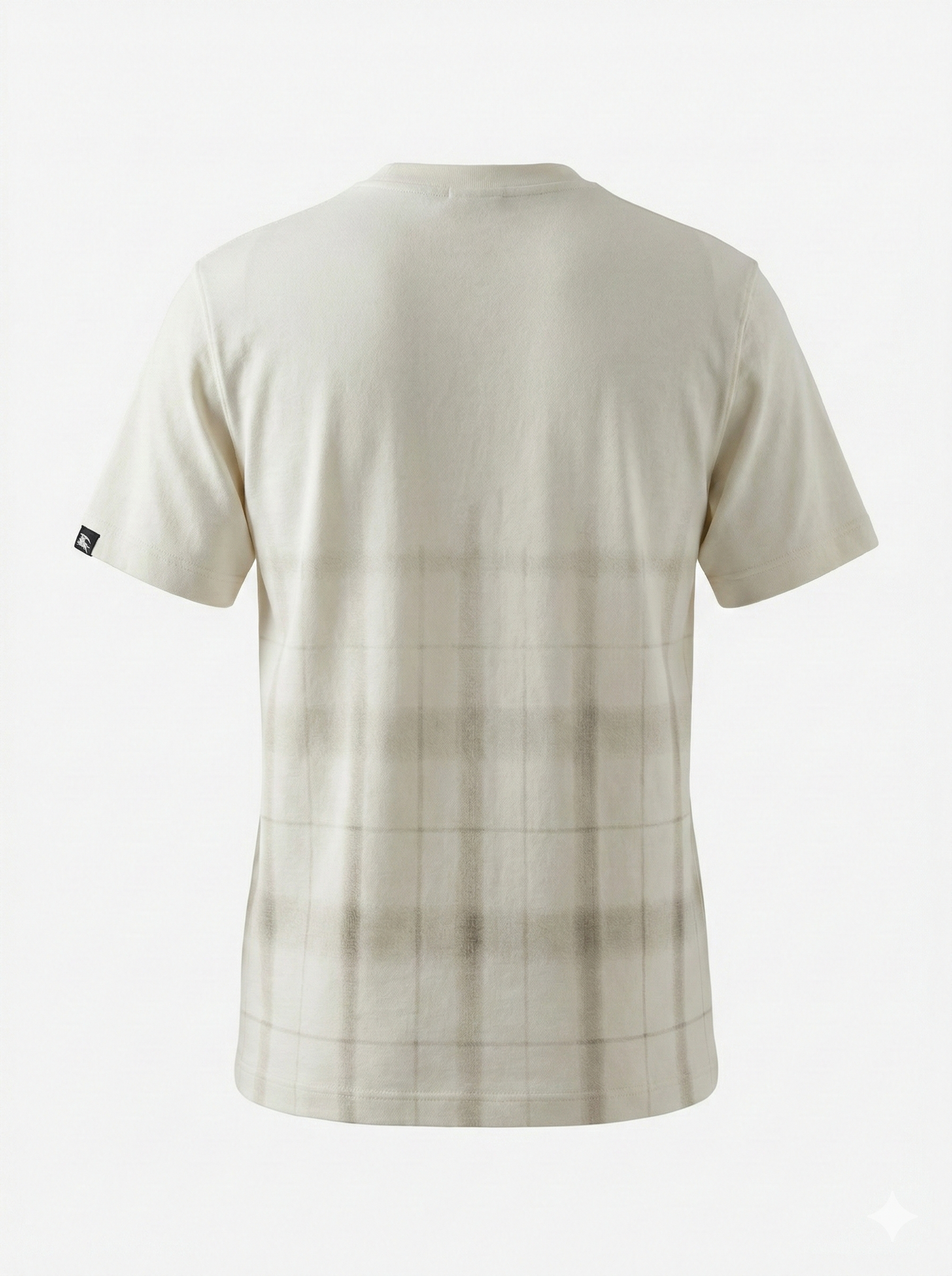 Men Cream Checked T-shirt