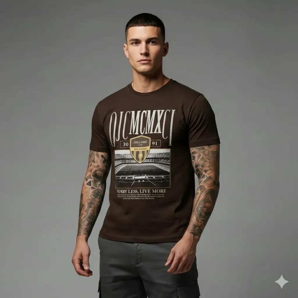 Men Coffee Printed T-shirt