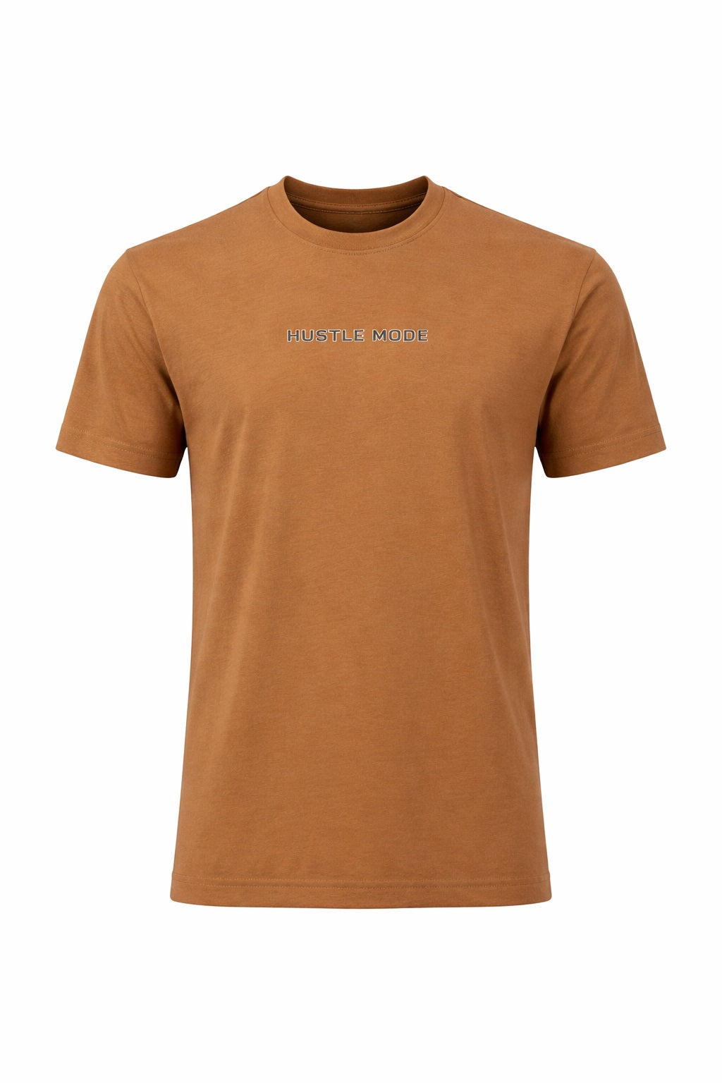 Men Tan Typography Printed T-shirt