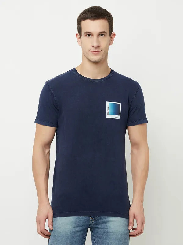 Octave Men Blue T-Shirt