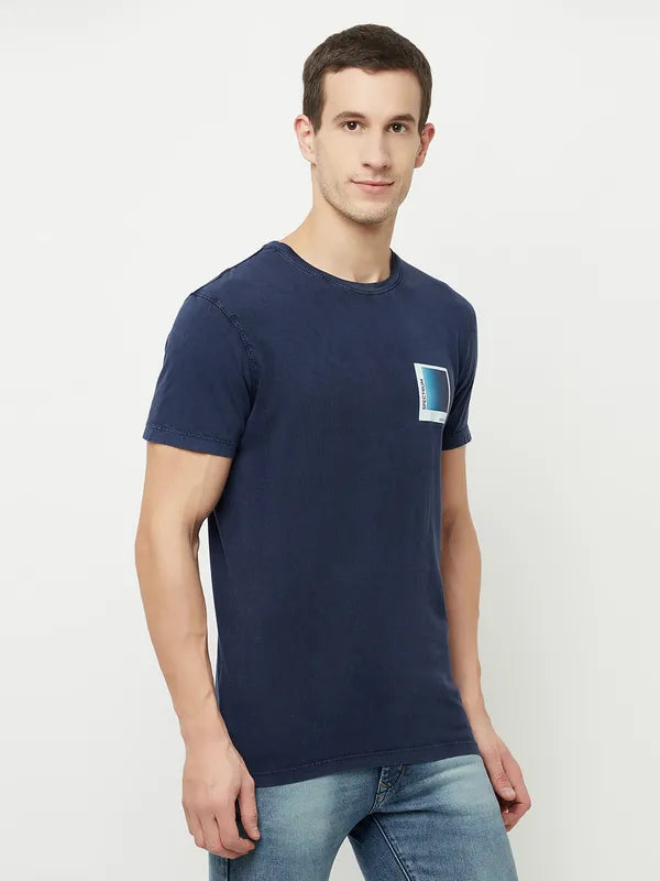 Octave Men Blue T-Shirt