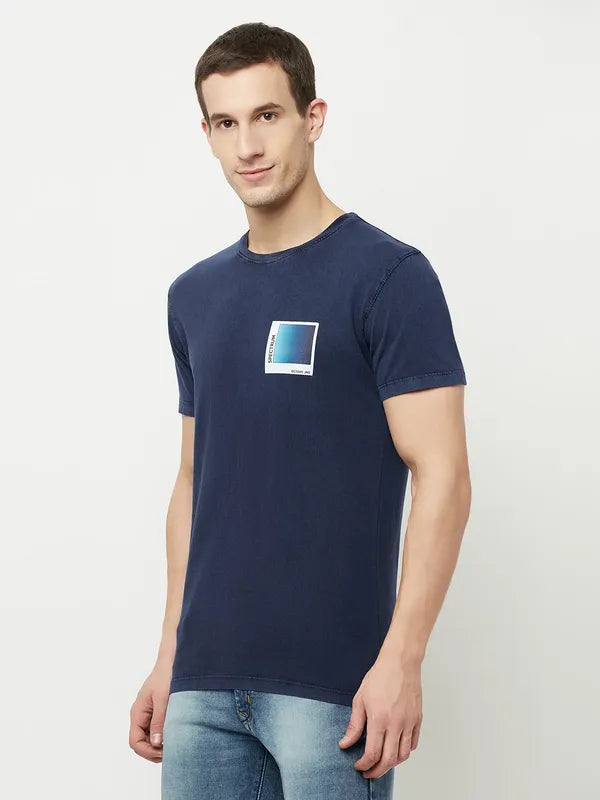 Octave Men Blue T-Shirt