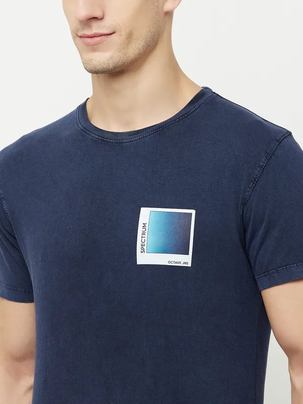 Octave Men Blue T-Shirt