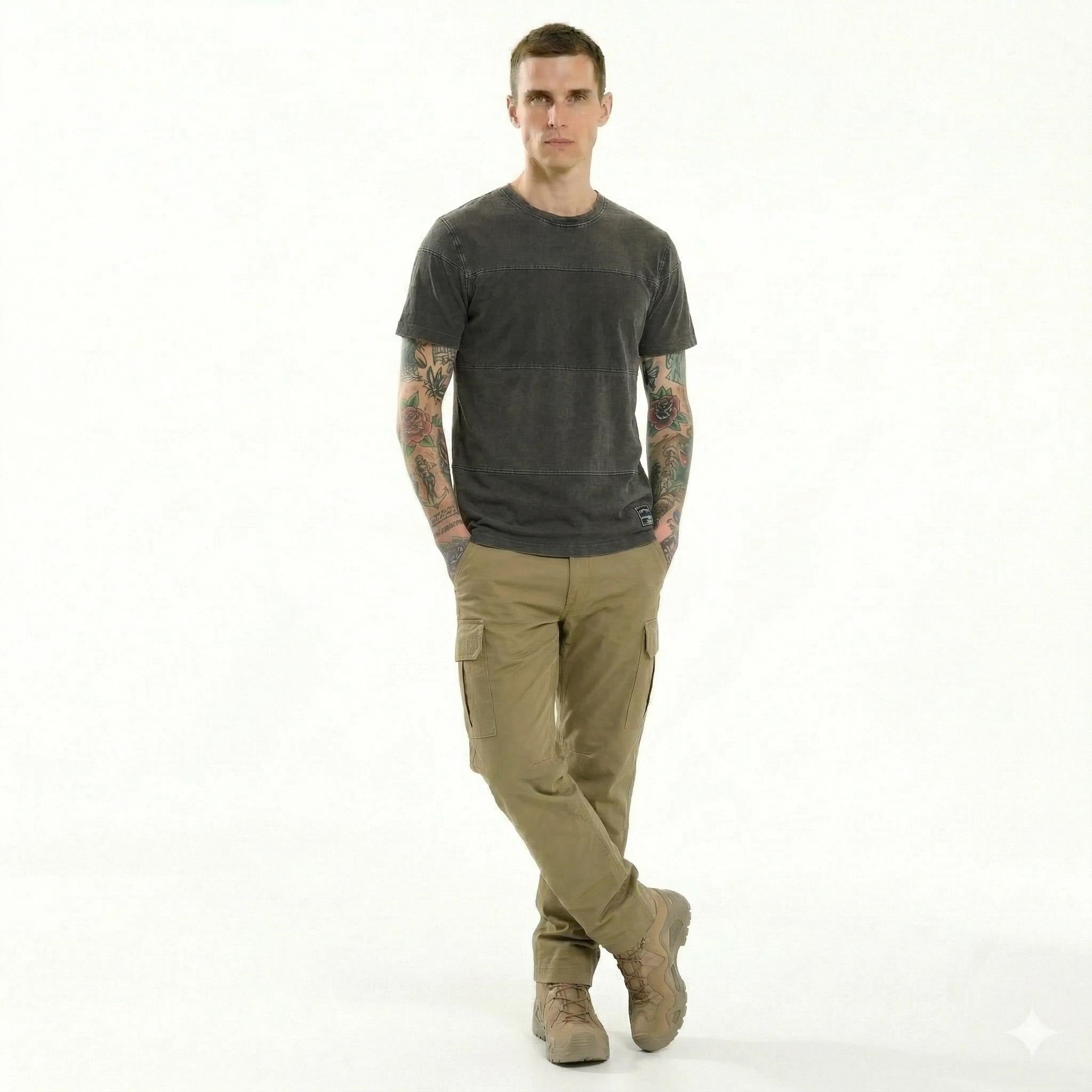 Men Solid Round Neck T-shirt