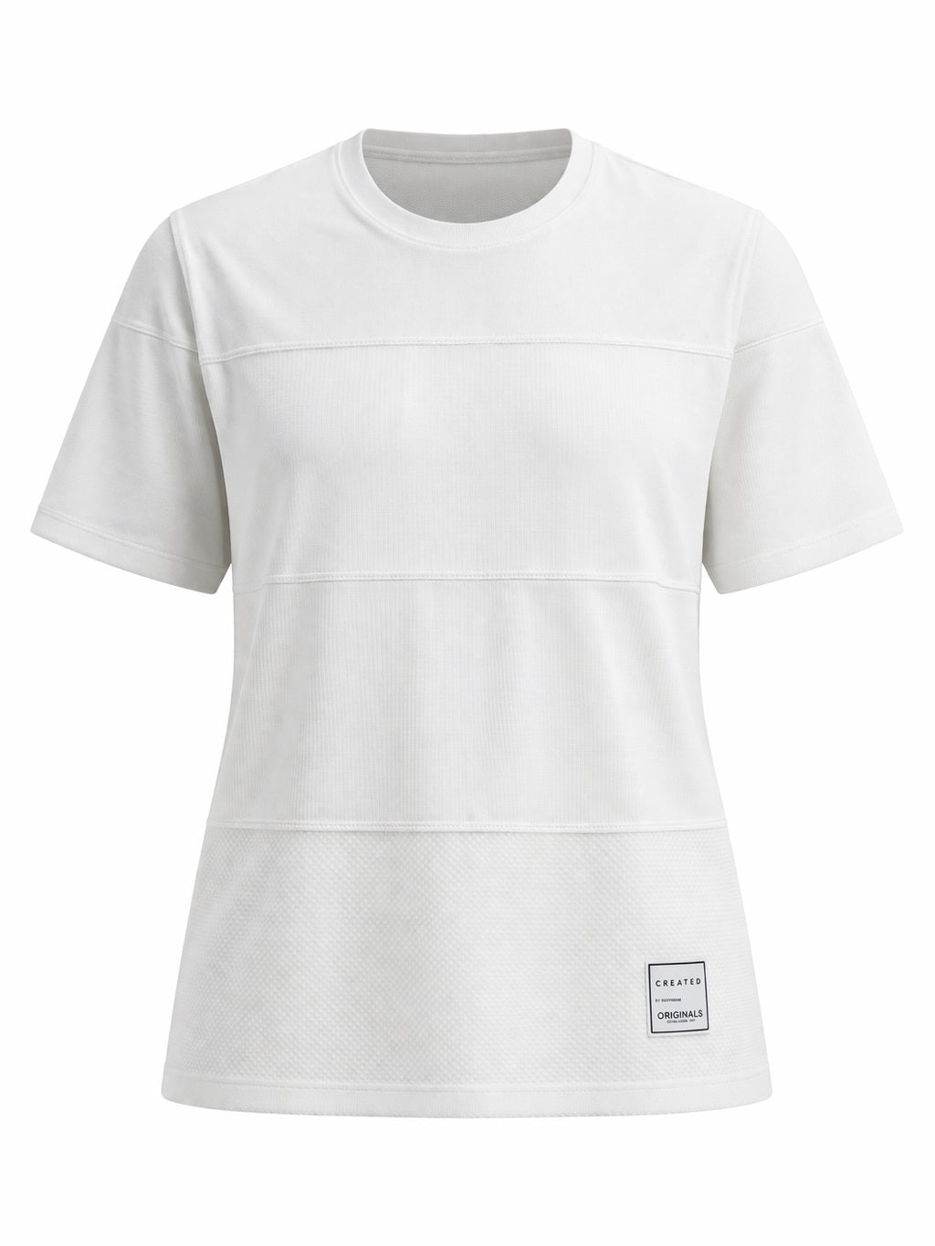 Men Off White Solid Round Neck T-shirt