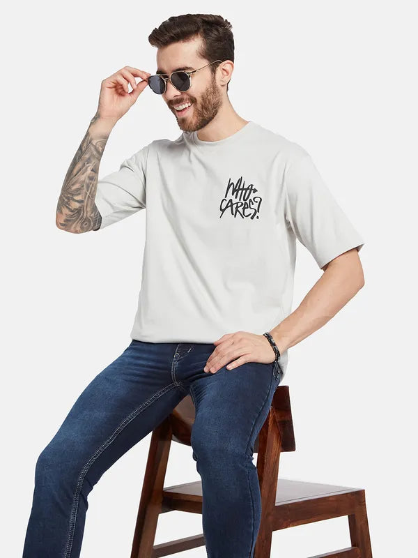 Octave Men Graphic Printed Round Neck Oversized T-Shirt