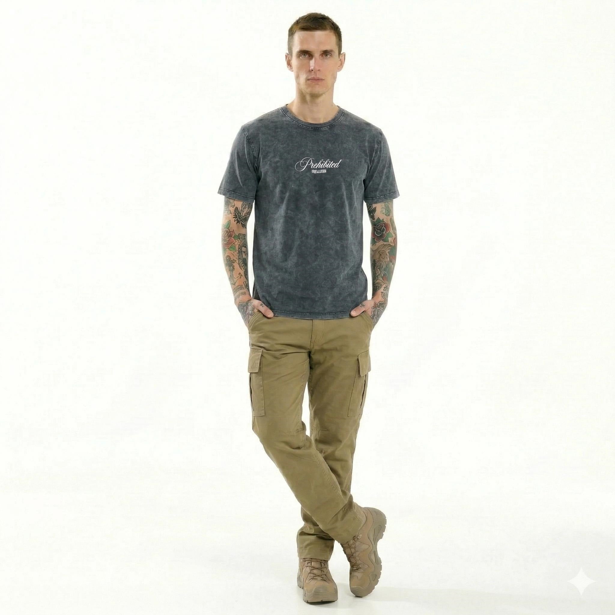 Men Typography Dyed T-shirt