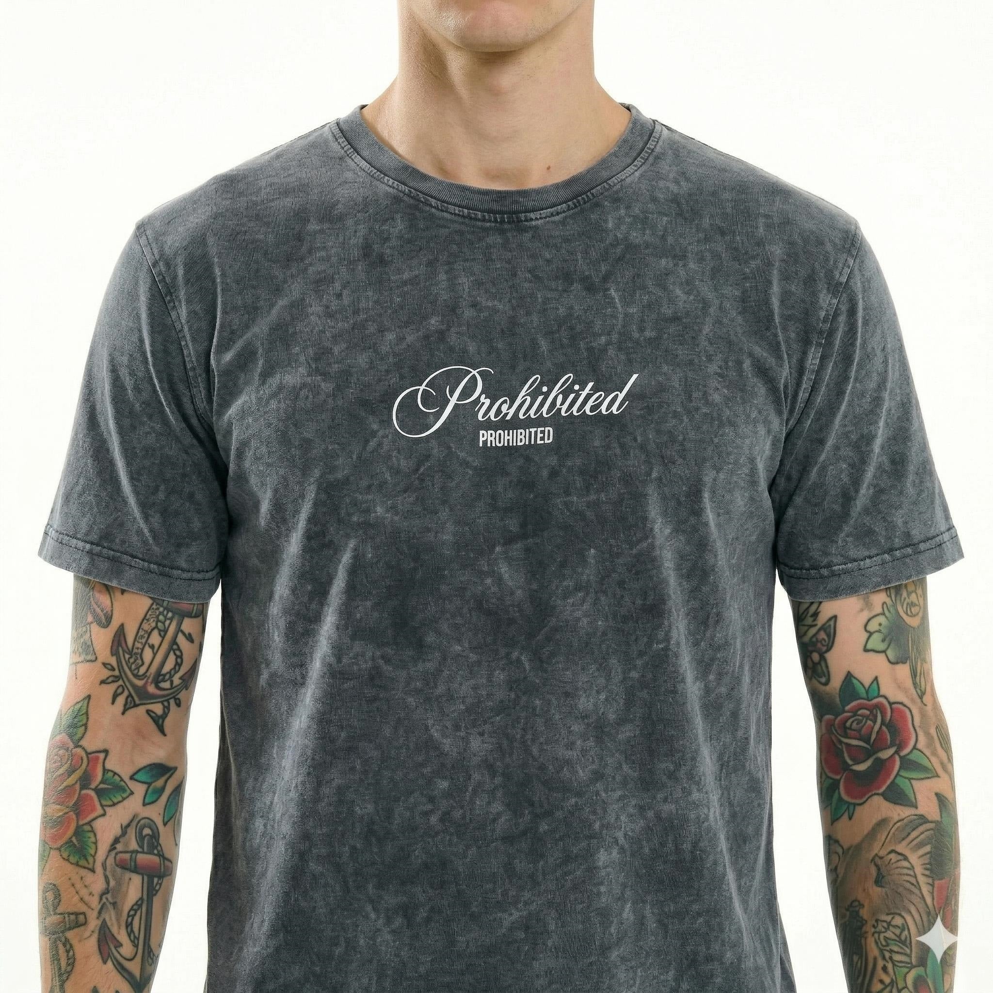 Men Typography Dyed T-shirt