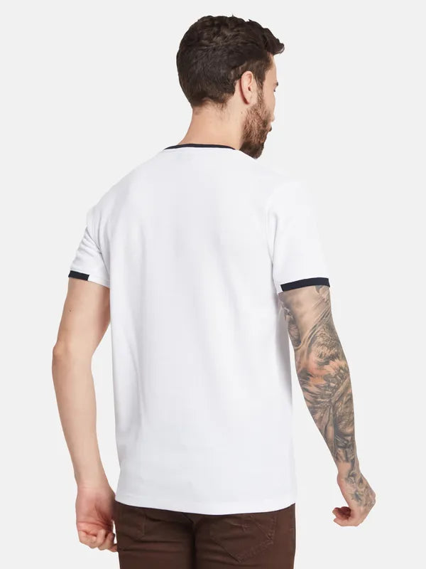 Octave Men Striped Round Neck T-Shirt