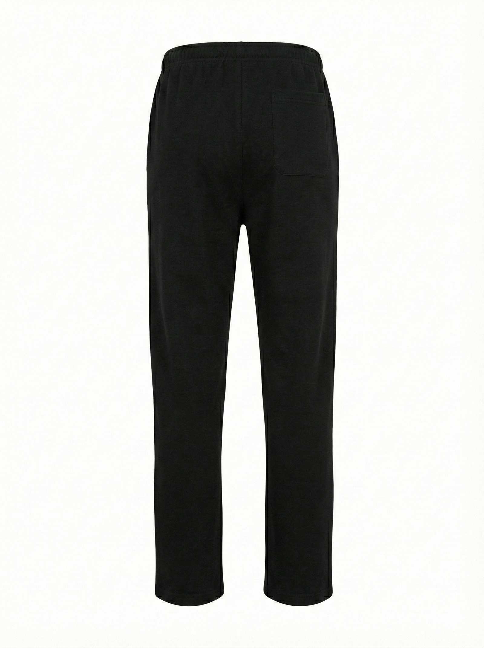 Men Black Solid Regular Fit Track Pants