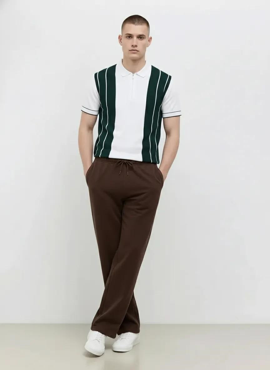 Men Coffee Solid Regular Fit Track Pants