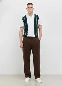 Men Coffee Solid Regular Fit Track Pants
