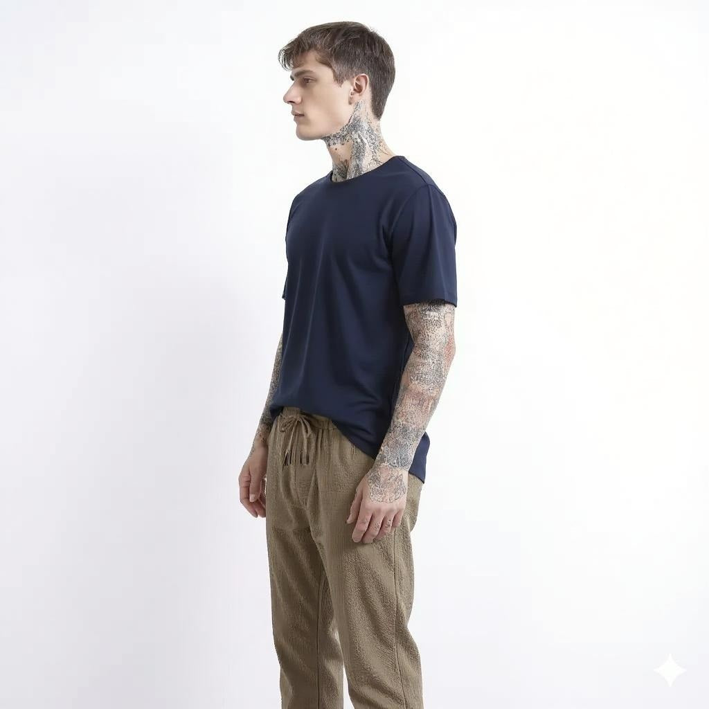 Men Fossil Regular Fit Textured Joggers