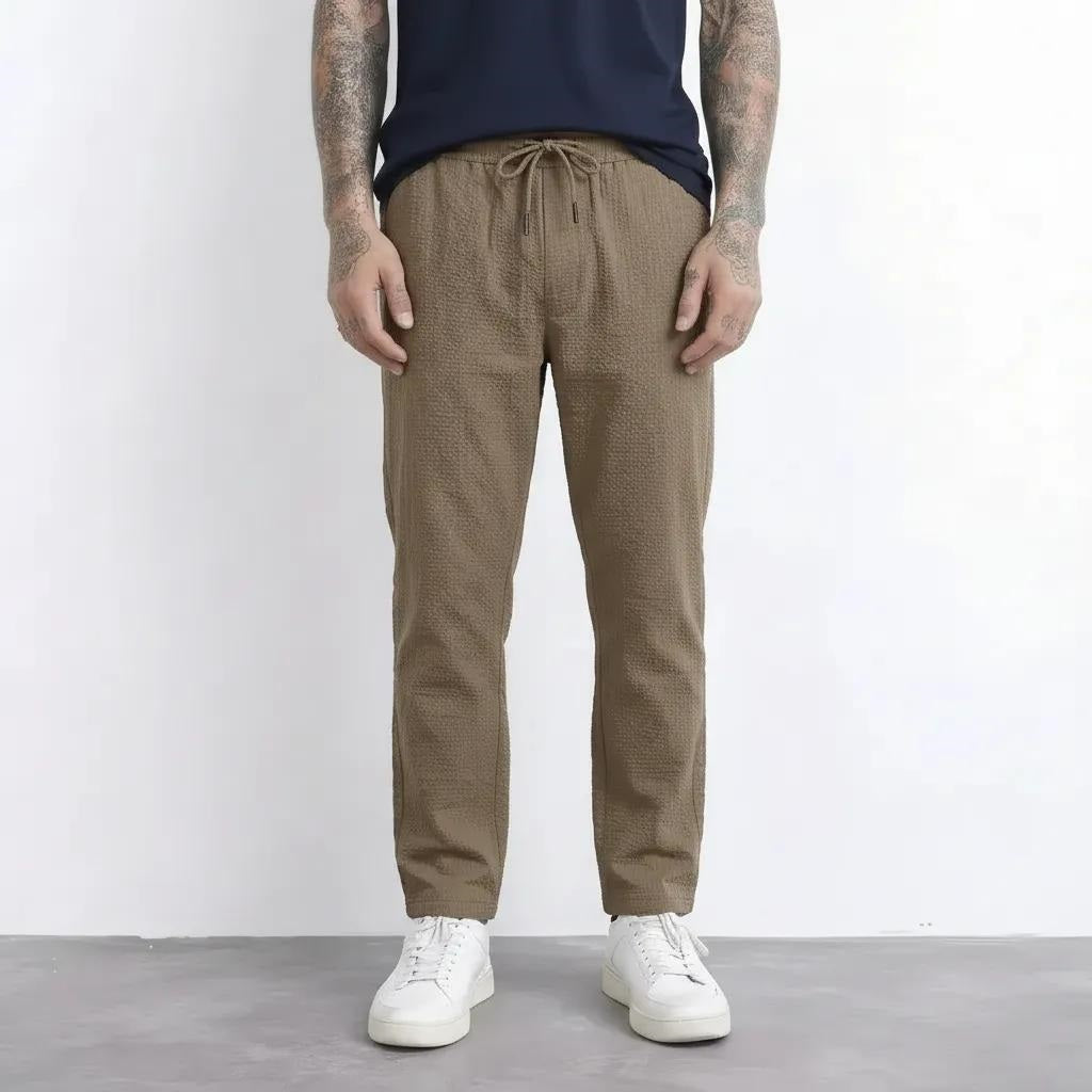 Men Fossil Regular Fit Textured Joggers