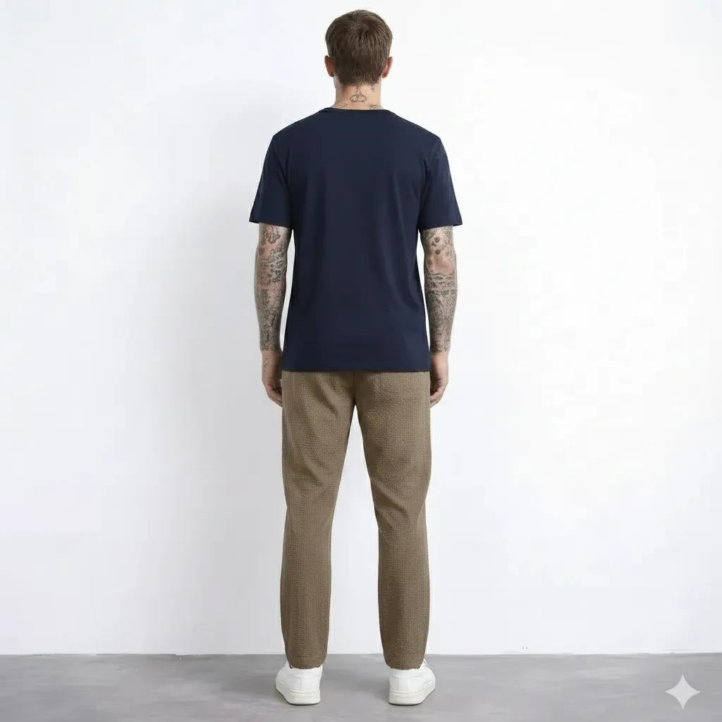 Men Fossil Regular Fit Textured Joggers
