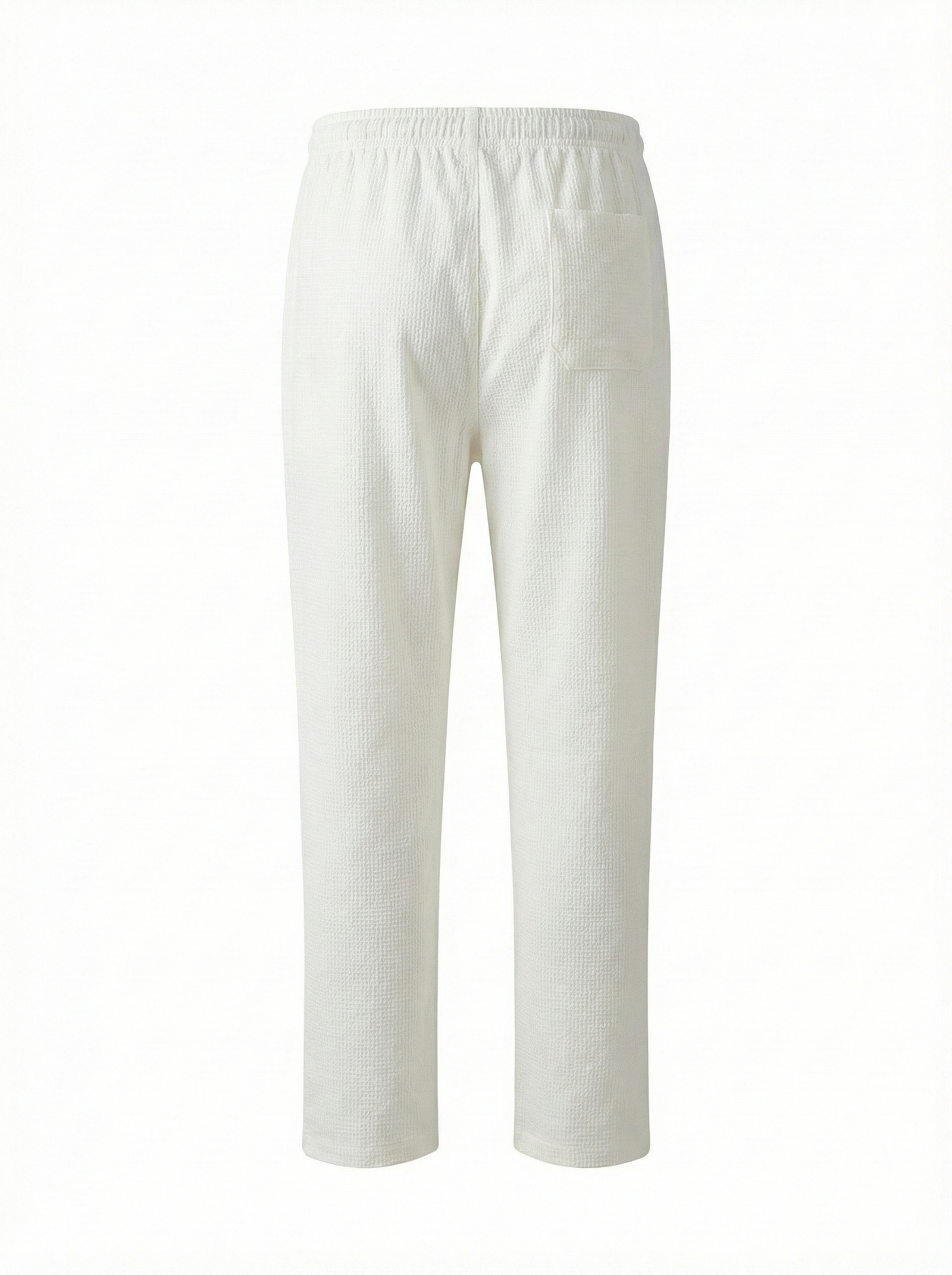 Men Off White Solid Regular Fit Track Pants