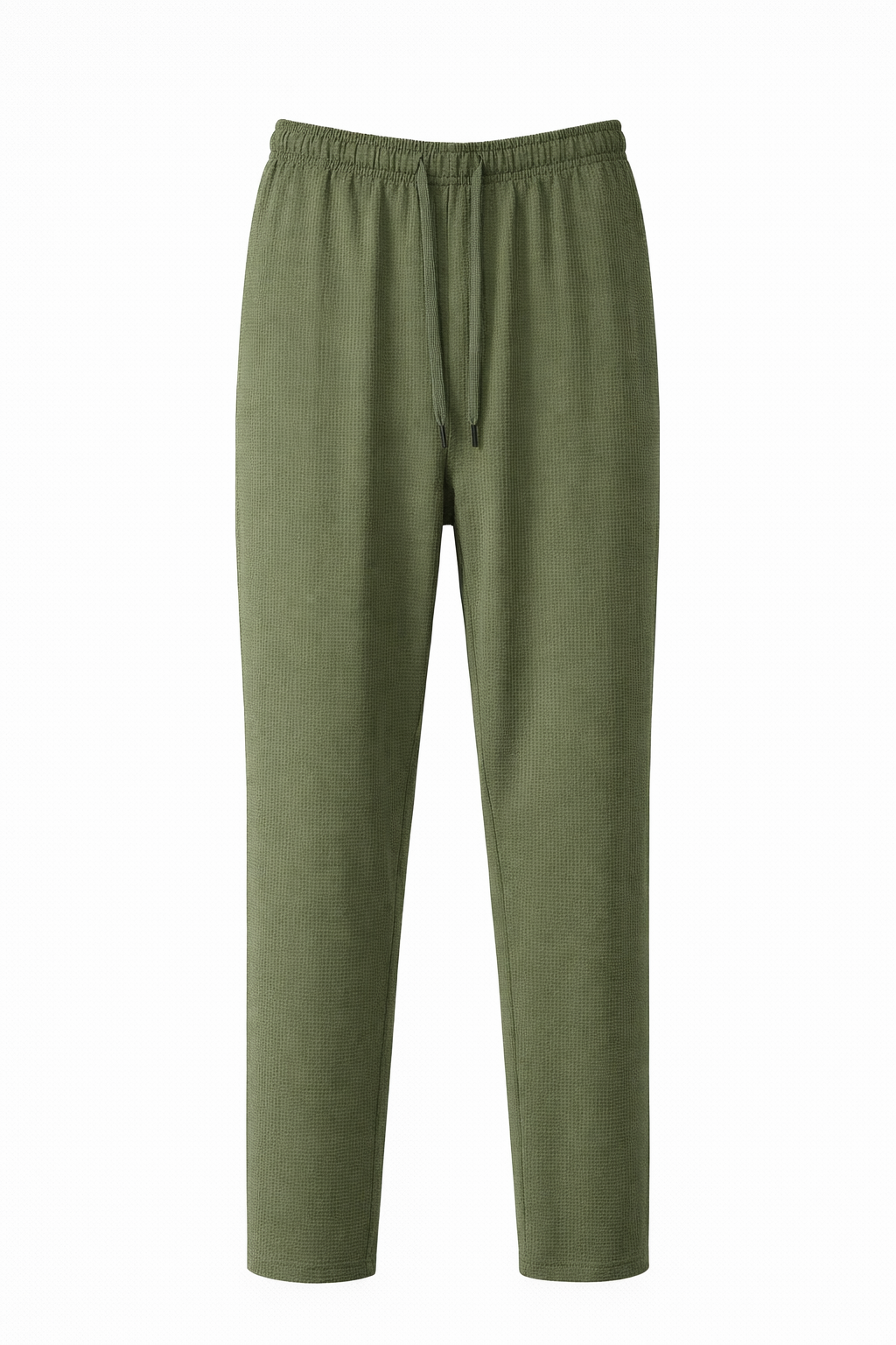 Men Olive Solid Regular Fit Track Pants