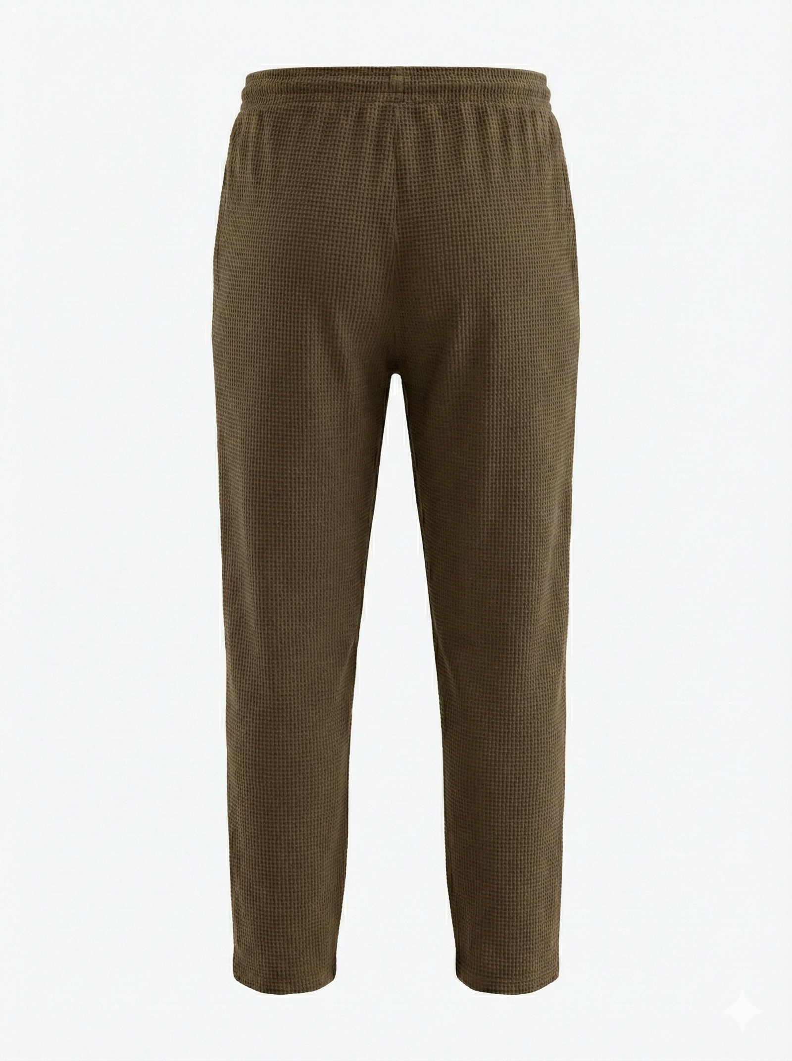Men Tobacco Solid Regular Fit Track Pants