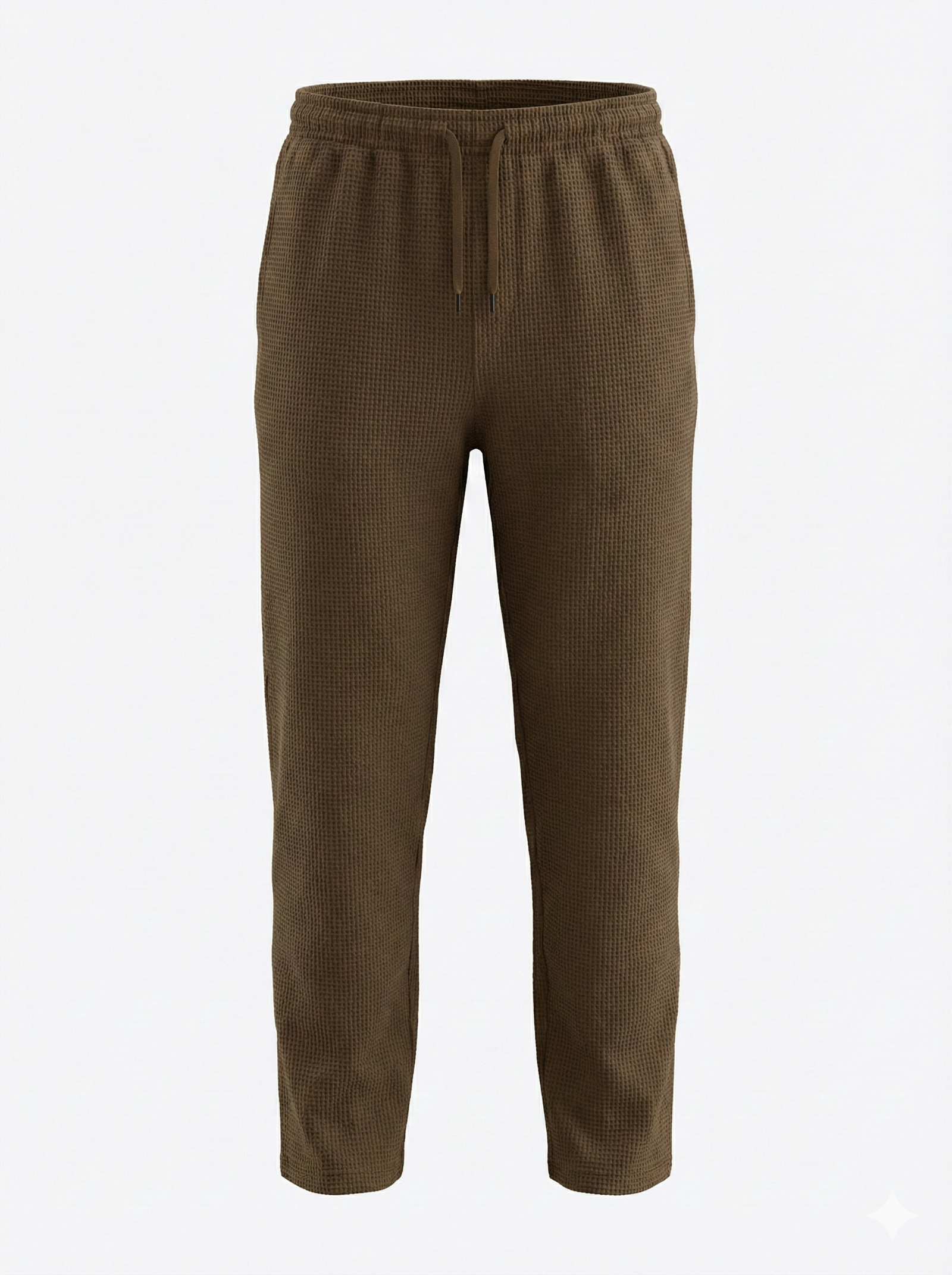 Men Tobacco Solid Regular Fit Track Pants