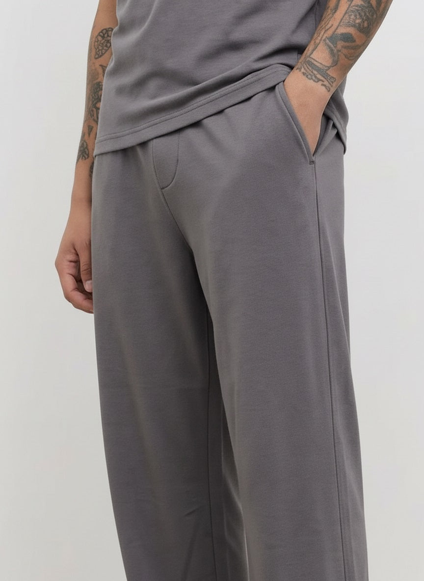 Men Gun Metal Regular Fit Training Track Pants
