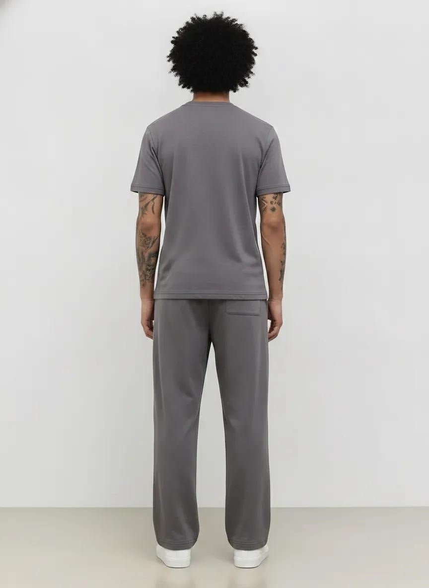 Men Gun Metal Regular Fit Training Track Pants