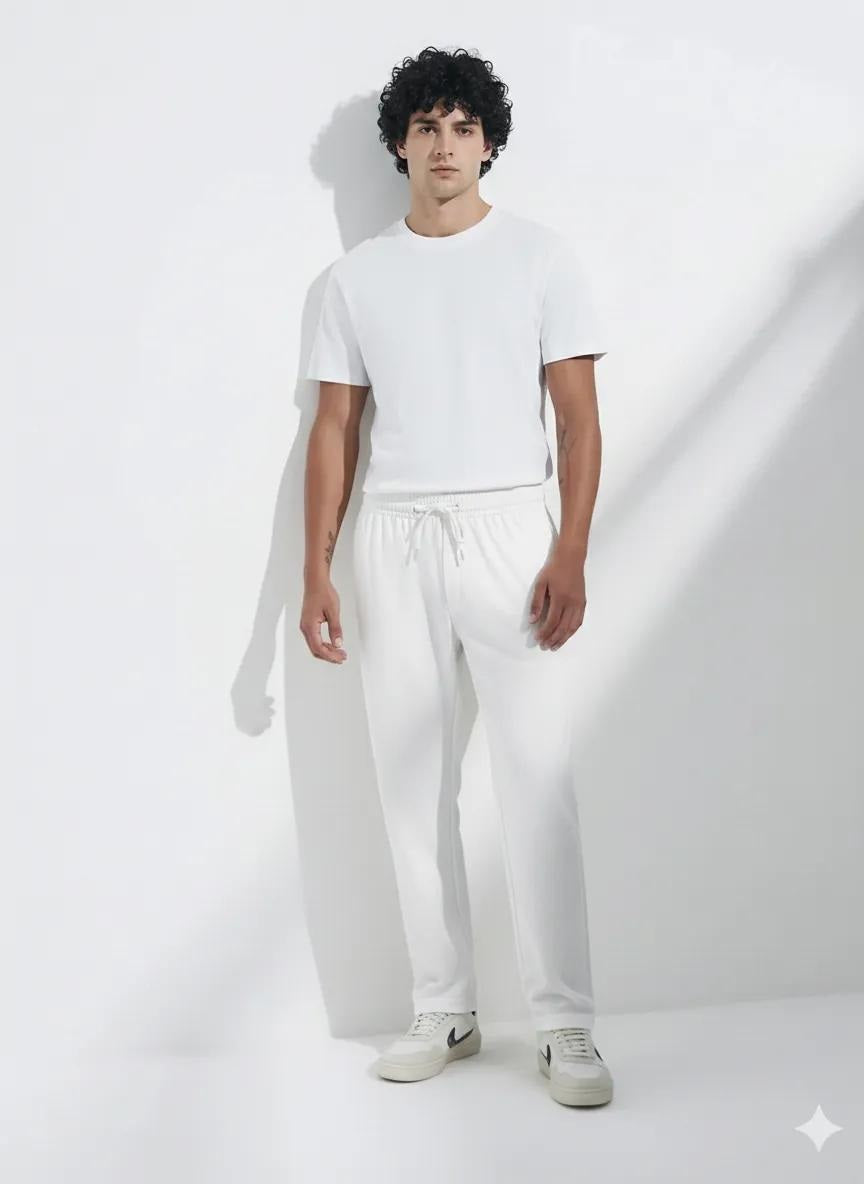 Men Solid Regular Fit Track Pants