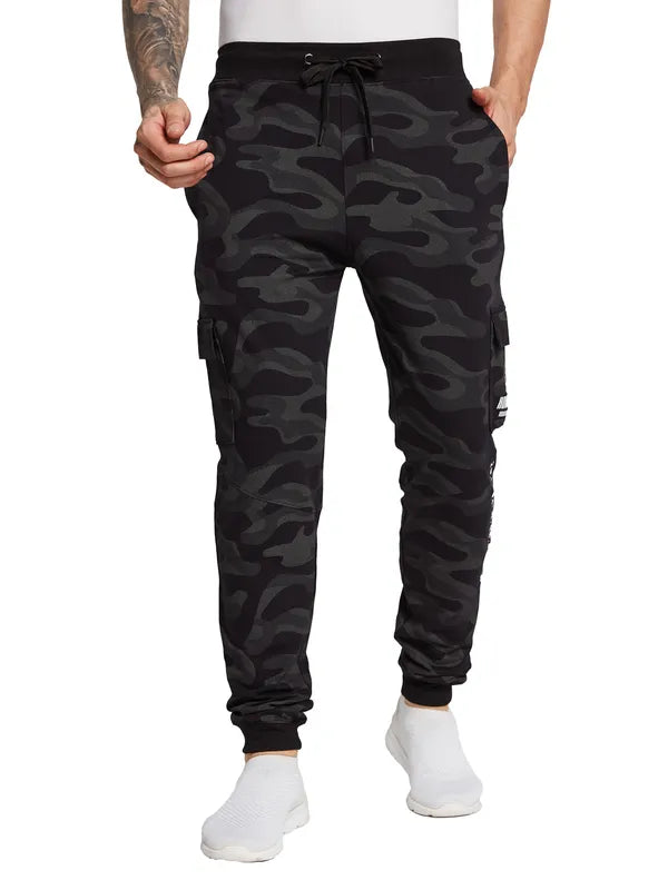 Octave Men Camouflage Printed Cotton Mid Rise Track Pants